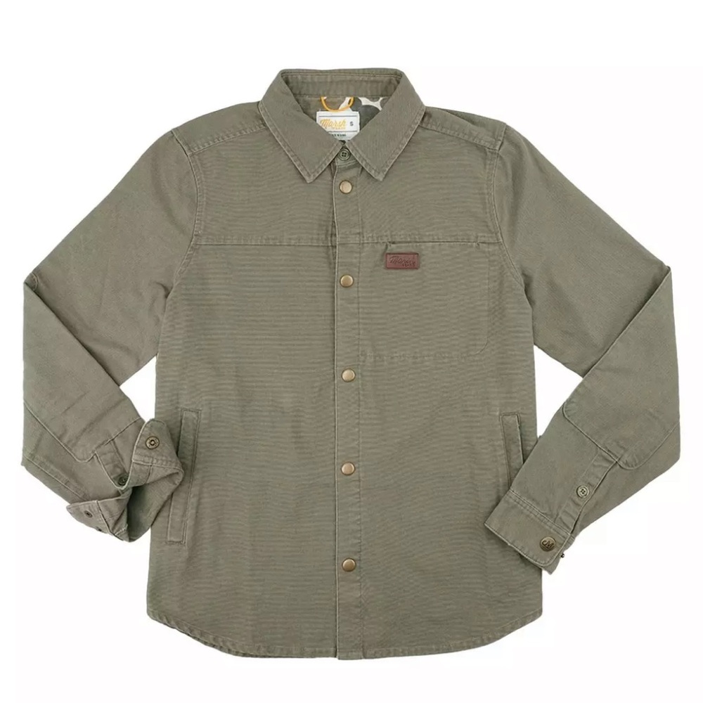 Olive Green Women's Marsh Wear Button Up Over Shirt